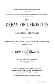 Cover of: The dream of Gerontius by 