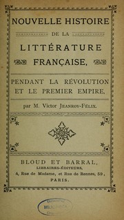 Cover of: Nouvelle histoire de la littérature française