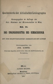 Cover of: Udigaastram: Edited by Johann Kirste.  With an appendix, containing a verbal index to the Anekarthasamgraha