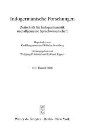 Cover of: Indogermanische Forschungen: Zeitschrift fur Indogermanistik und allgemeine Sprachwissenschaft
