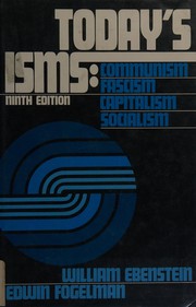 Cover of: Today's isms by William Ebenstein