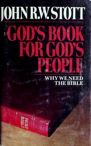 Cover of: God's book for God's people by John R. W. Stott