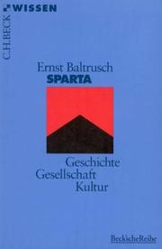 Cover of: Sparta. Geschichte, Gesellschaft, Kultur.