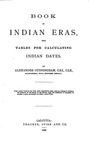 Cover of: Book of Indian Eras by Sir Alexander Cunningham