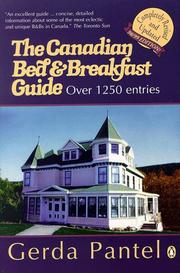 Cover of: Canadian Bed and Breakfast Guide 1998-1999: 1998-1999 Edition (Canadian Bed and Breakfast Guide)