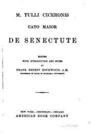 Cover of: Cato major De senectute by Cicero