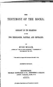 Cover of: The testimony of the rocks