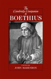 Cover of: The Cambridge Companion to Boethius by John Marenbon