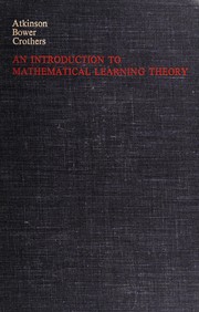 Cover of: An introduction to mathematical learning theory