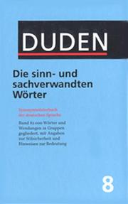 Cover of: Duden-Sinn-Und Sachverwandten Eoerter (Duden)