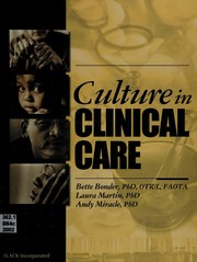 Cover of: Culture in clinical care