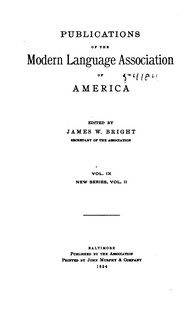 Cover of: Publications of the Modern Language Association of America