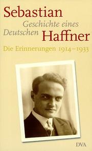 Cover of: Geschichte eines Deutschen by Sebastian Haffner
