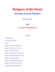 Cover of: Bringers ofthe dawn by Barbara Marciniak