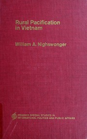 Cover of: Rural pacification in Vietnam