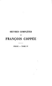 Cover of: Oeuvres complètes de François Coppée ...