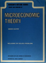 Cover of: Microeconomics (Schaum Outline)