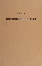 Doxographi graeci by Hermann Diels