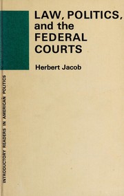 Cover of: Law, politics, and the Federal courts: readings.
