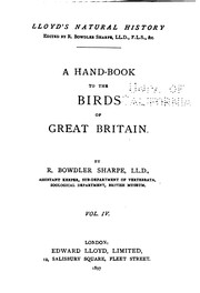 Cover of: A Hand-book to the Birds of Great Britain