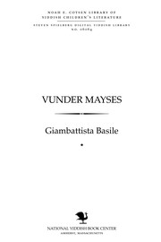 Cover of: Ṿunder mayśes̀ by Giambattista Basile