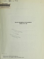 Cover of: Plan for implementing the Philanthropic Giving Act of 1985