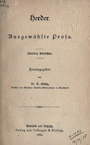 Cover of: Ausgewahlte Prosa