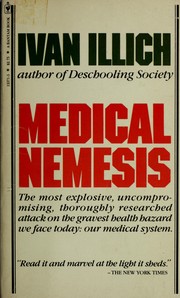 Cover of: Medical Nemesis by Ivan Illich