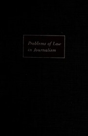 Cover of: Problems of law in journalism