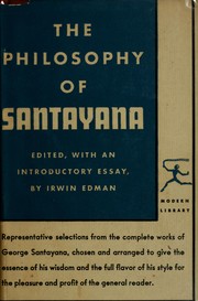 Cover of: The philosophy of Santayana