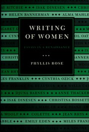 Cover of: Writing of women: essays in a renaissance