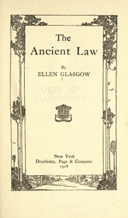 Cover of: The ancient law