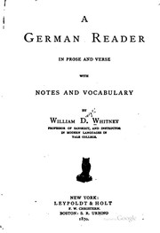 Cover of: A German Reader in Prose and Verse: With Notes and Vocabulary