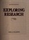 Cover of: Exploring research