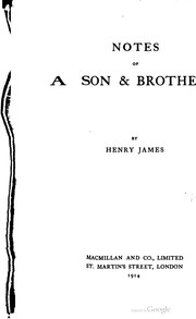 Cover of: Notes of a son & brother