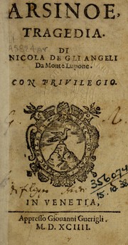 Cover of: Arsinoe by Nicola degli Angeli