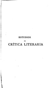 Cover of: Estudios de crítica literaria