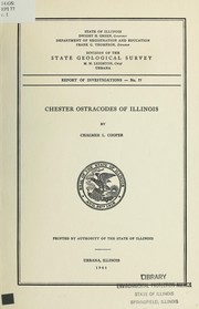 Cover of: Chester ostracodes of Illinois