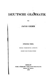 Cover of: Deutsche grammatik by Brothers Grimm