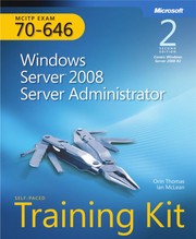 Cover of: MCITP self-paced training kit (exam 70-646): Windows server 2008 server administrator