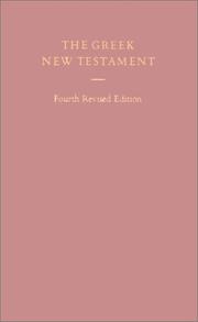 Cover of: Greek New Testament by 