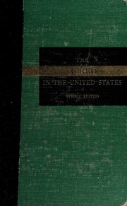 Cover of: The Negro in the United States.