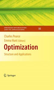 Cover of: Optimization: Structure and Applications