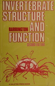 Invertebrate structure and function by E. J. W. Barrington