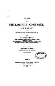 Cover of: Études de philologie comparée sur l'argot et sur les idiomes analogues parlés en Europe et en Asie