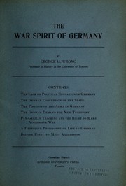 Cover of: The war spirit of Germany