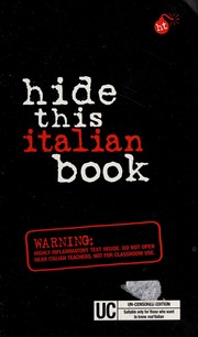 Cover of: Hide this Italian book