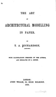 Cover of: The Art of Architectural Modelling In Paper.