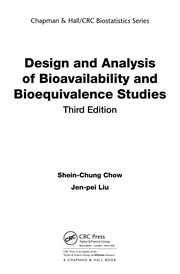 Cover of: Design and analysis of bioavailability and bioequivalence studies
