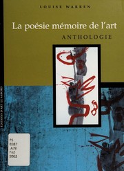Cover of: La poésie mémoire de l'art: anthologie
